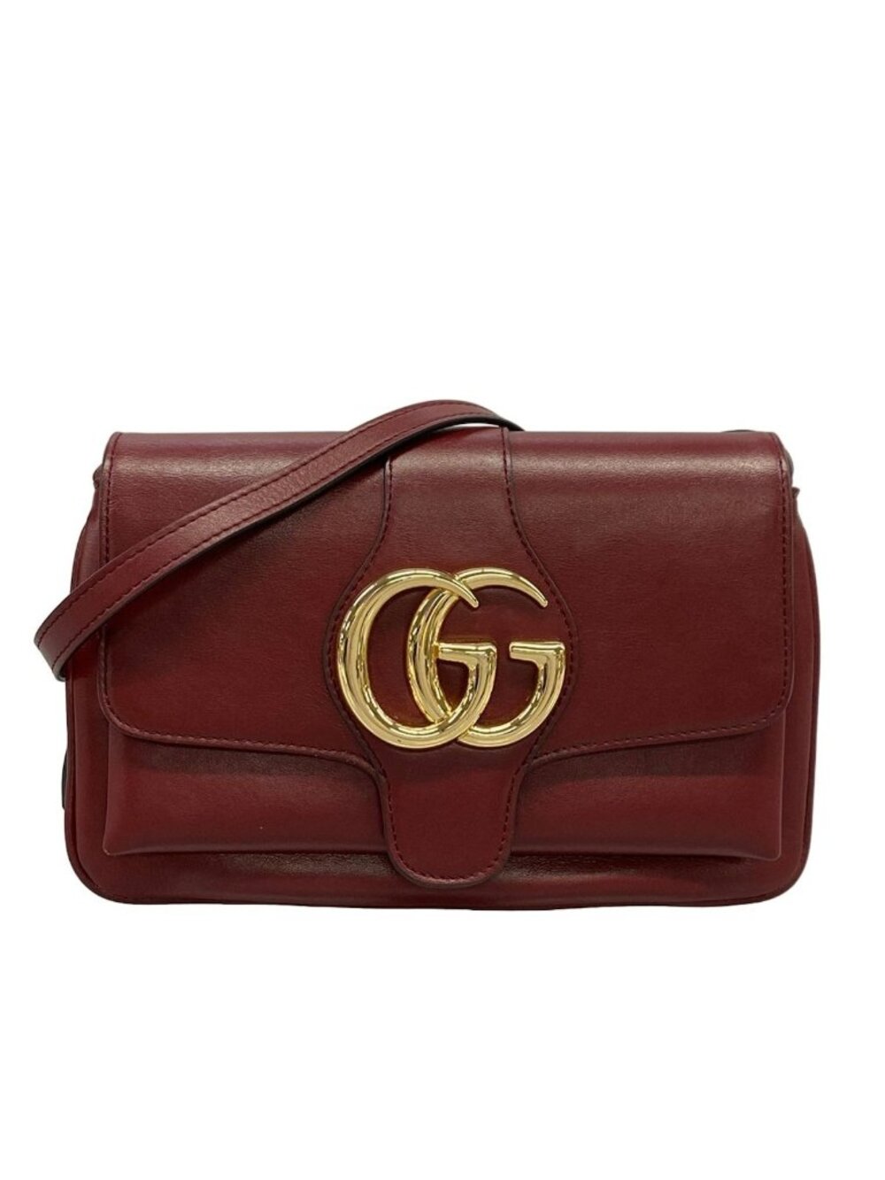Gucci Shoulder Bag Allie GG Marmont Bordeaux Leather